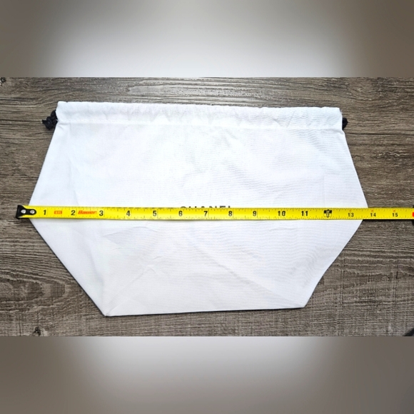 Chanel White Replacement Logo Drawstring Dust Bag Cover Duster Protector Large - Picture 6 of 9